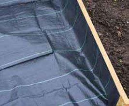Nature - Black woven landscape mulch cloth. 100 g/m² - 120x120 cm