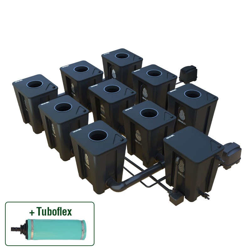 RDWC SYSTEEM 3 RIJEN ORIGINAL 9+1 MET TUBOFLEX DIFFUSER