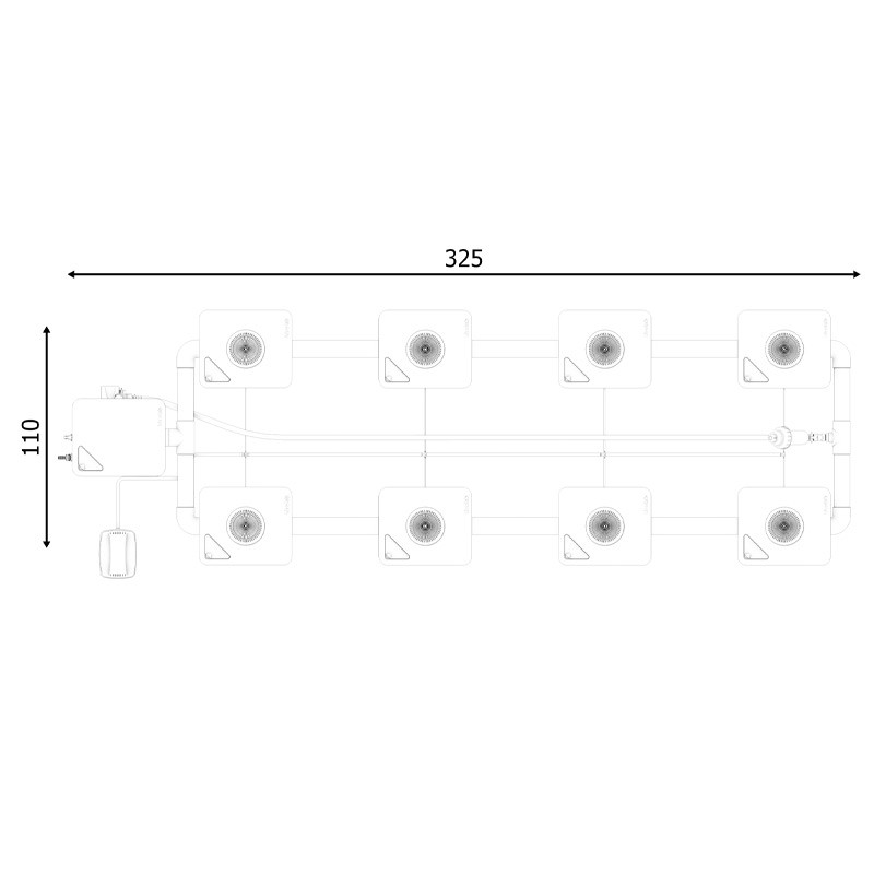 RDWC SYSTEM 2 ROWS LARGE 8+1 RDWC SYSTEM 2 ROWS LARGE 8+1