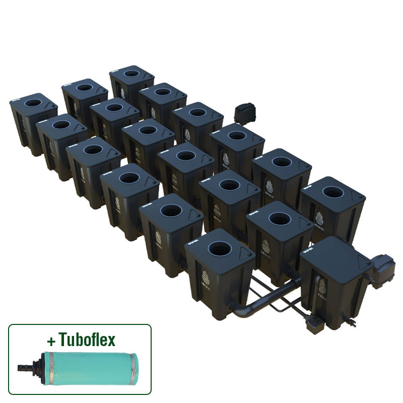 SISTEMA RDWC 3 FILAS ORIGINAL18+1 CON DIFUSOR TUBOFLEX