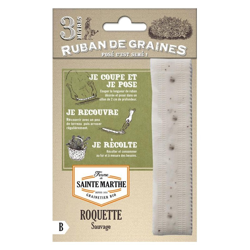 Ribbon of 200 seeds Wild rocket - La ferme Sainte Marthe