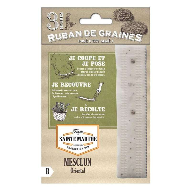 Band aus 300 Samen Mesclun Oriental - La ferme Sainte Marthe