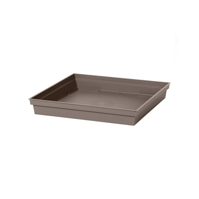 13651_BR.TAUPE VIERKANTE SCHOTEL 40X40X5,9CM PR 136648