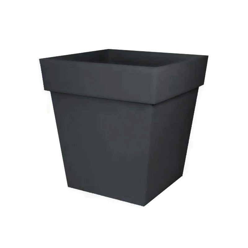 13648 G.ANT TUSCAN SQUARE POT 50CM GREY ANT 49.5X49.5X52X52.5 87L