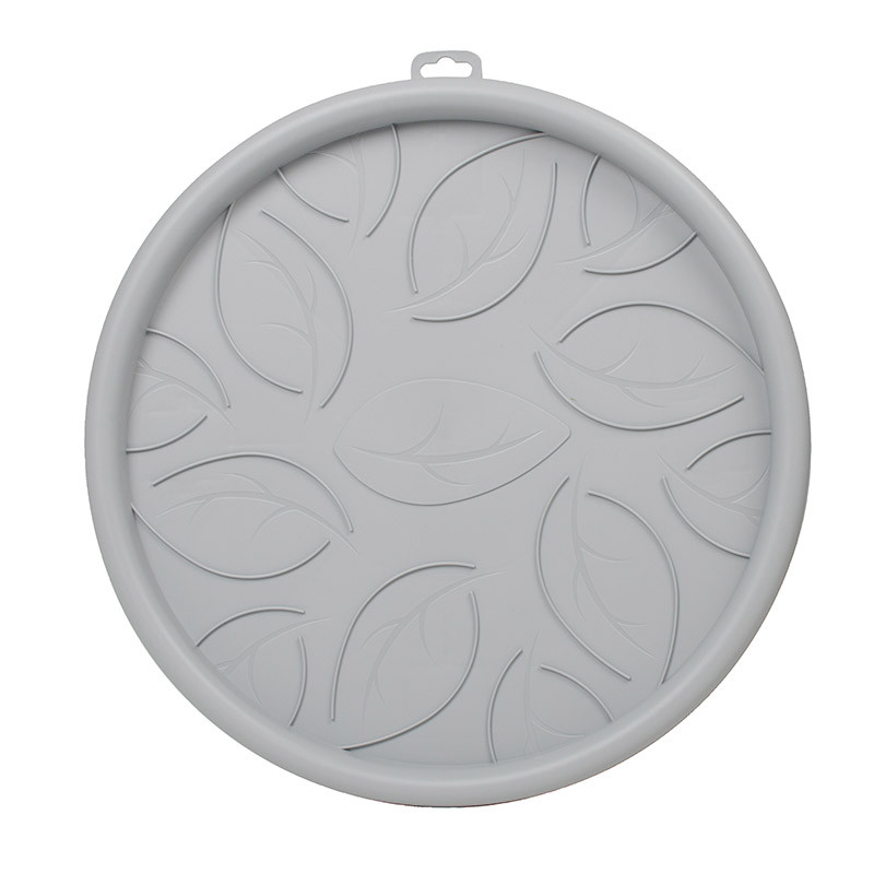 10942 G.BT SOUCOUPE A ROULEAUX 35CM GRIS BETON 4RLX DIAM. 34.5X5.7CM