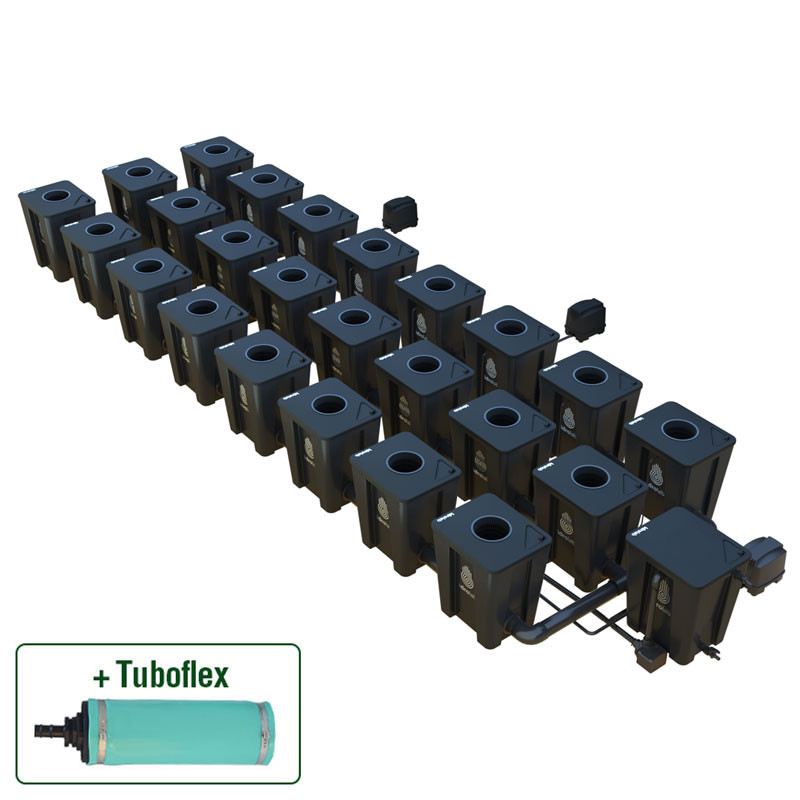 RDWC SYSTEEM 3 RIJEN ORIGINAL 24+1 MET TUBOFLEX DIFFUSER