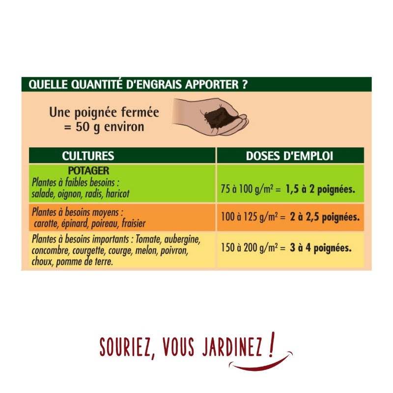 Moestuinmeststof 650g - Or Brun