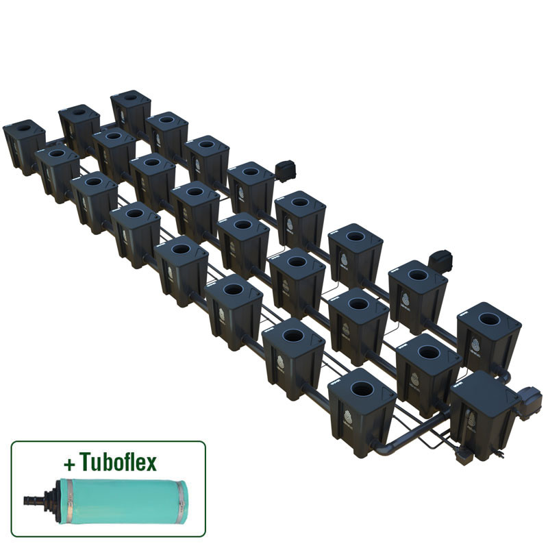 SISTEMA RDWC 3 FILAS GRANDE 24+1 CON DIFUSOR TUBOFLEX