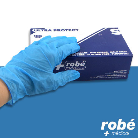BOX OF 100 BLACK NITRILE GLOVES T. SMALL