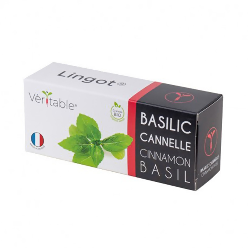 Graines en recharge prête à l'emploi - Lingot Basilic Cannelle Bio - Véritable