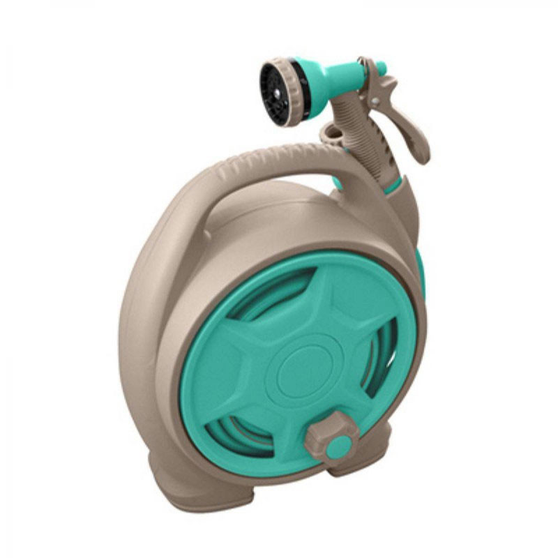 MINI DRAAGBARE DRAADAANVOEDER 10M D.10MM TURQUOISE/TAUPE MD16