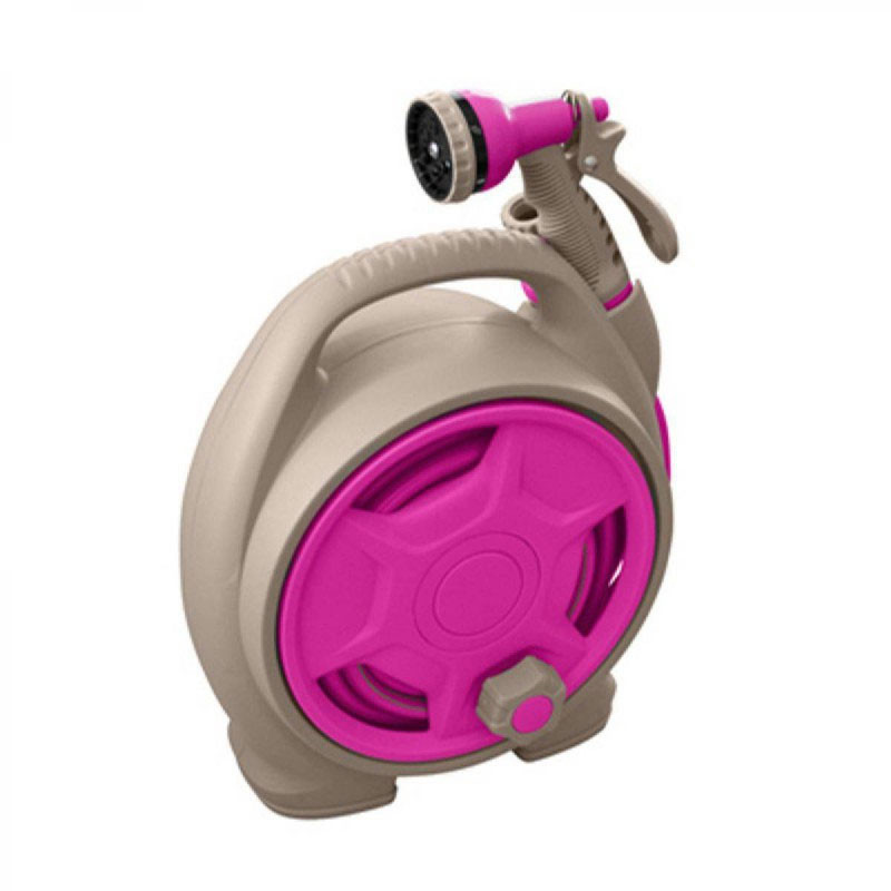 MINI PORTABLE WIRE FEEDER 10M D.10MM RASPBERRY/TAUPE MD16