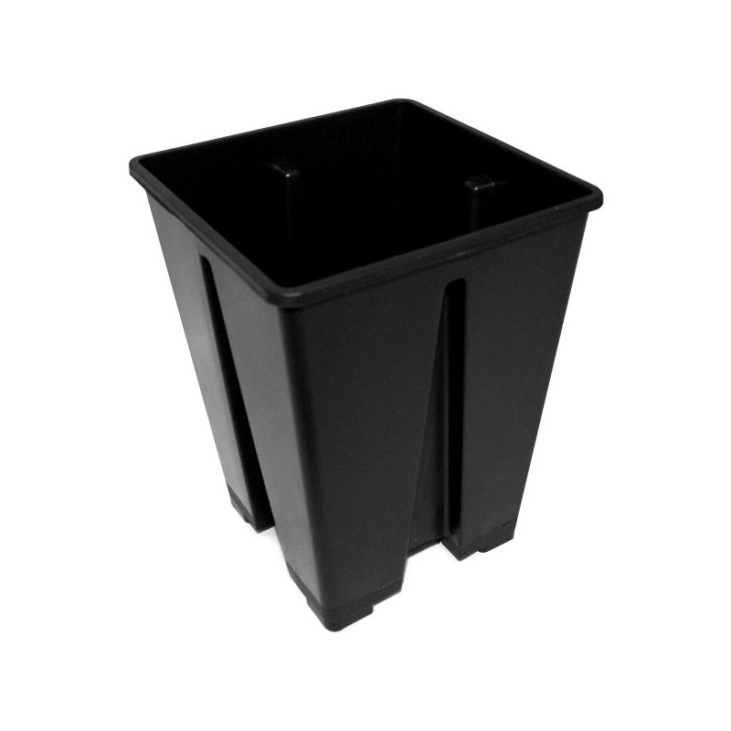 100 macetas cuadradas - 15x15x20 - negro