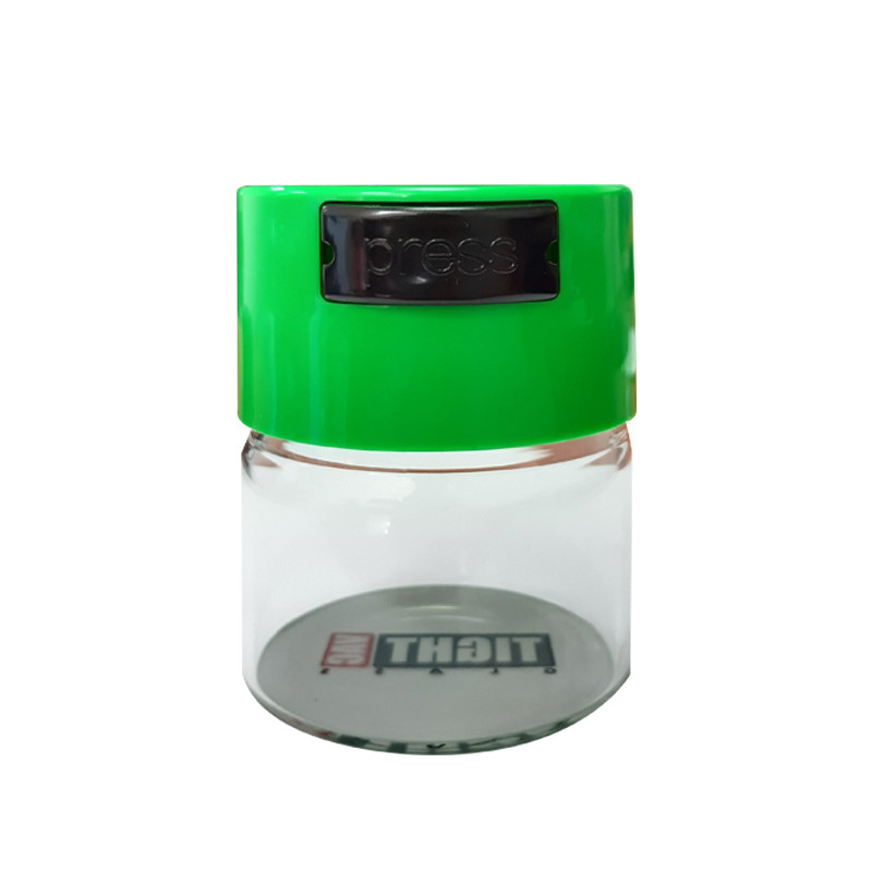 TIGHTPAC GLASSVAC 0.12L SOLID NOIR / BOUCHON VERT