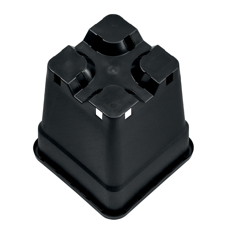 Pot carré en plastique - Noir - 5L - Platinium Pot carré en plastique - Noir - 5L - Platinium