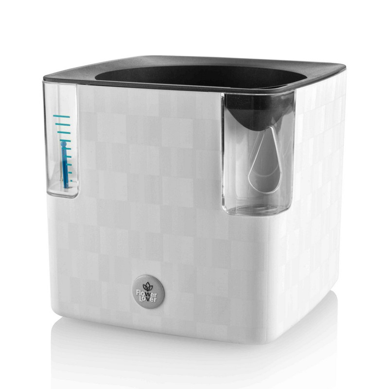 Vaso di fiori - Cobble - Cristallo bianco - 14x14x14cm - Plastkon