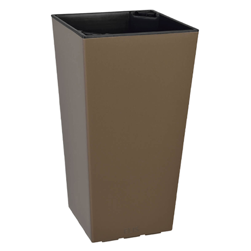 Pot de fleurs - Elise - Taupe brillant - 25cm - Gardenico