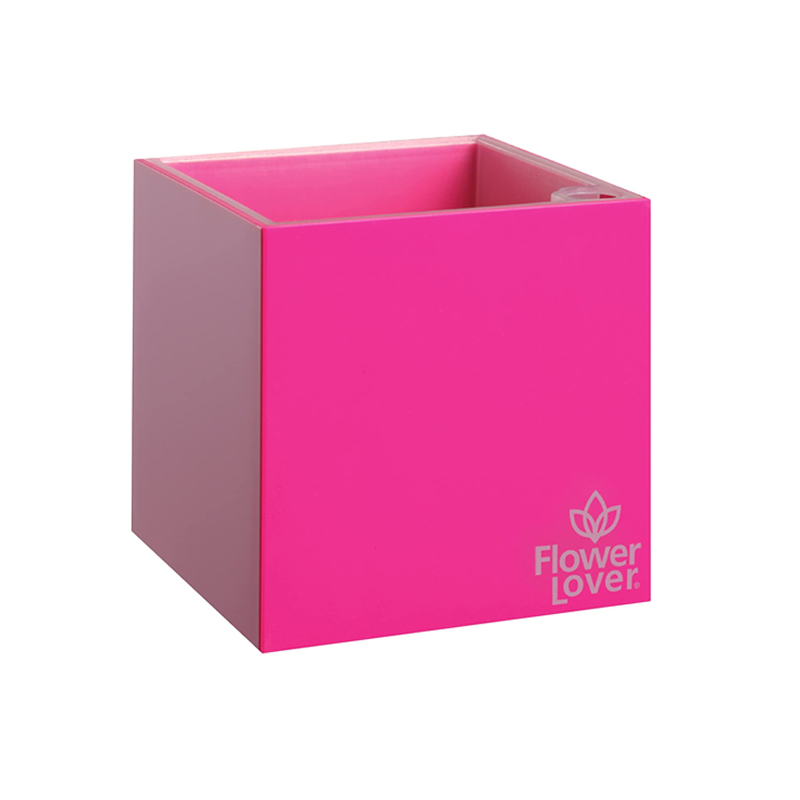 Vaso da fiori - Cubico - Rosa - 14x14x14cm - Amante dei fiori