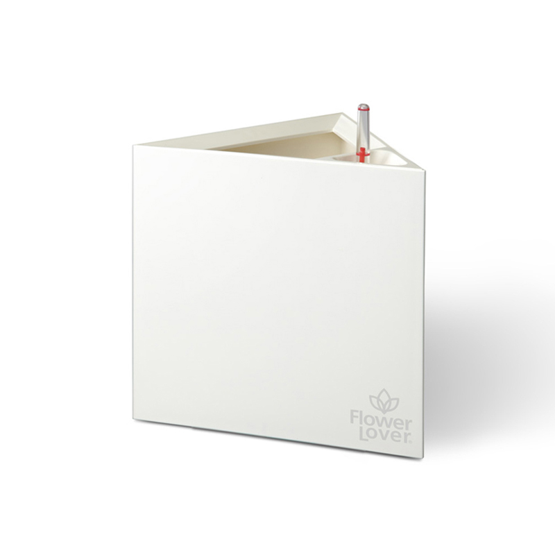 TRIANGOLO 21X21X21 CRISTALLO BIANCO