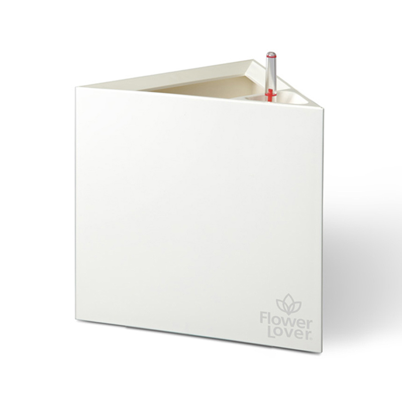 TRIANGLE 27X27X27 CHRYSTAL WHITE