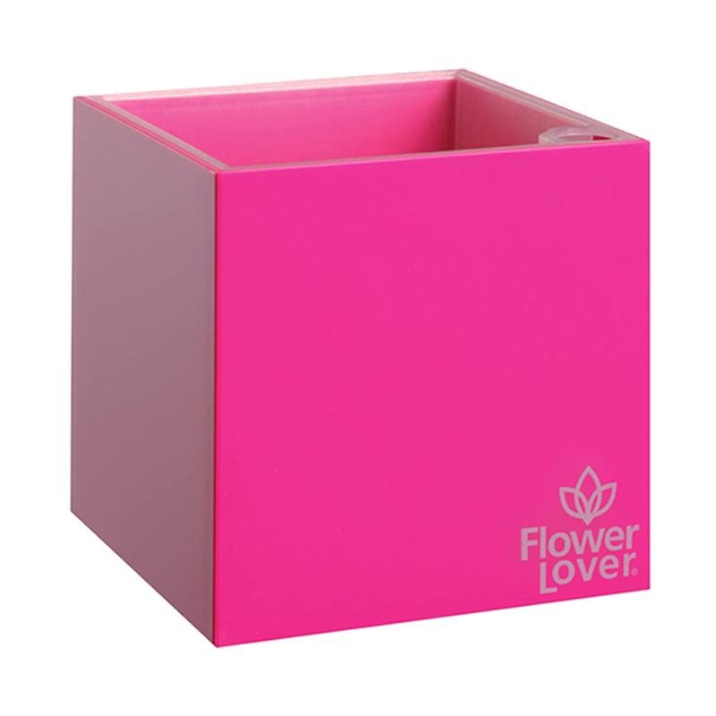 Vaso da fiori - Cubico - Rosa - 27x27x27cm - Amante dei fiori