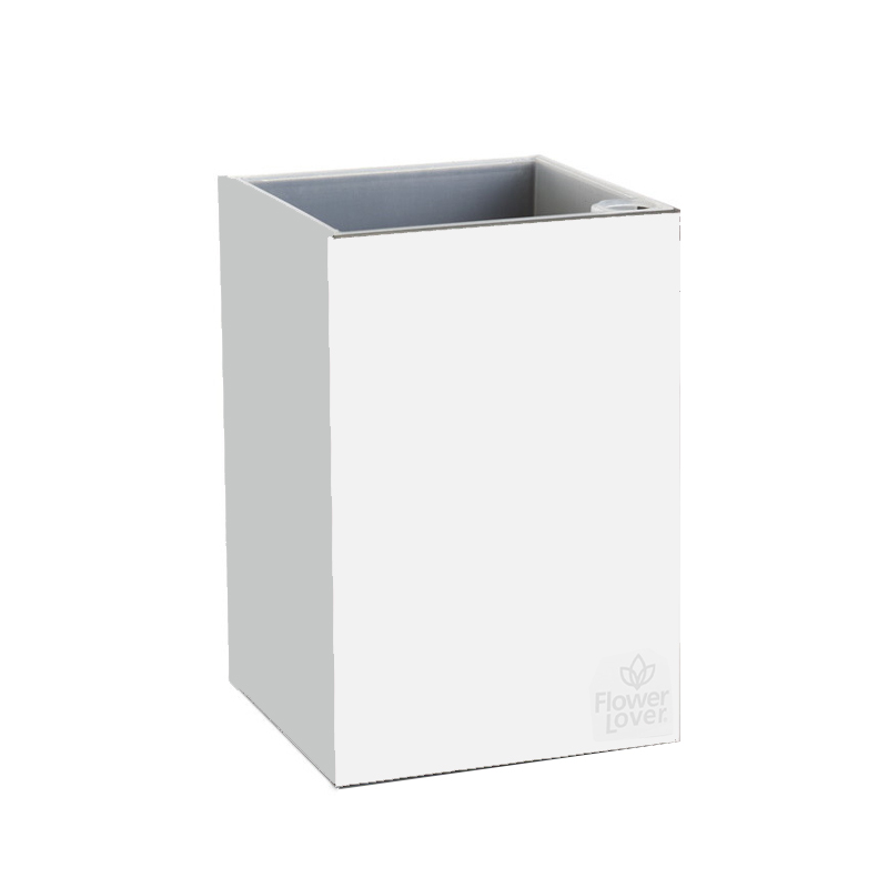 Pot de fleurs - Cubico - Blanc cristal - 9x9x13.5cm - Flower Lover