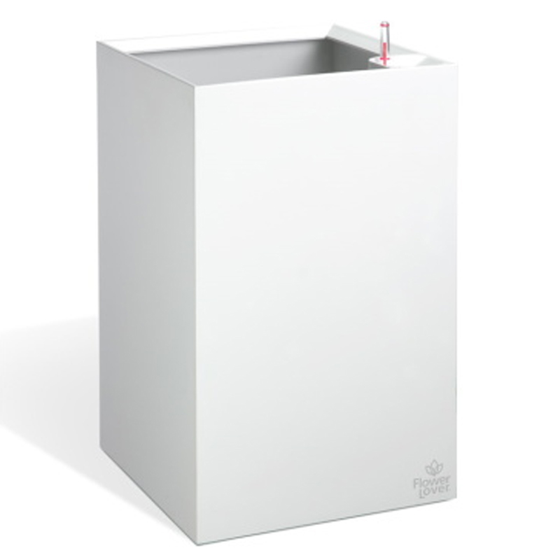Pot de fleurs - Cubico - Blanc cristal - 27x27x42cm - Flower Lover Pot de fleurs - Cubico - Blanc cristal - 27x27x42cm - Flower Lover