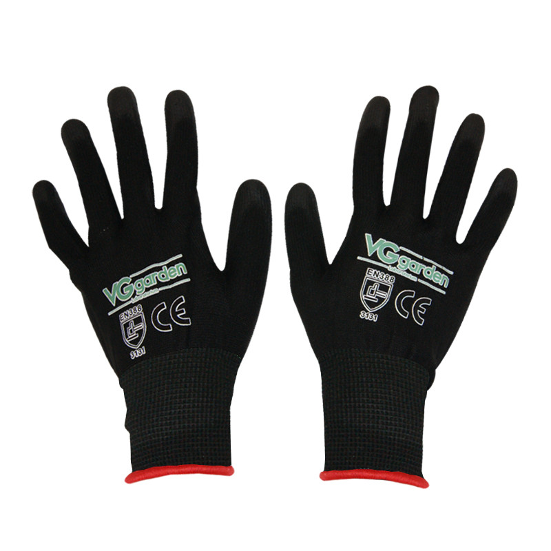 Paar handschoenen - VG Garden - Maat S - Rode biezen