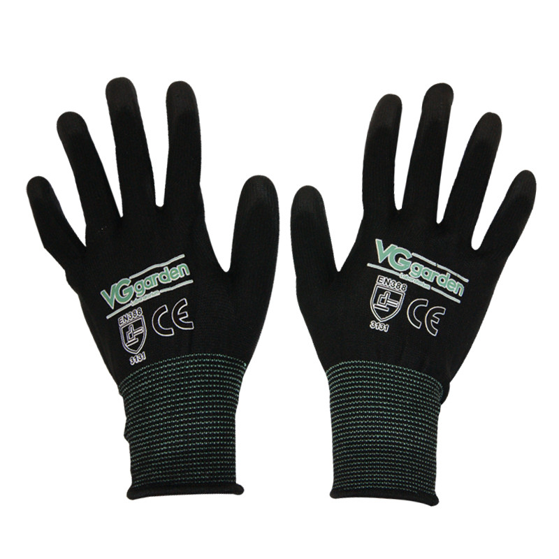 Paar handschoenen - VG Garden - Maat M - Zwarte biezen