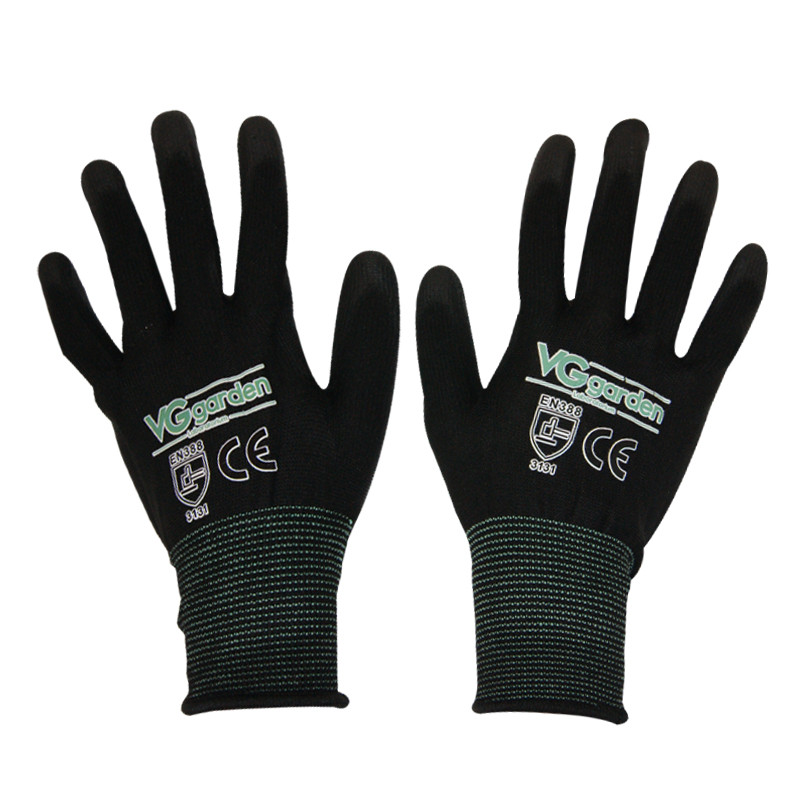 Ein Paar Handschuhe - VG Garden - Größe M - Schwarze Einfassung