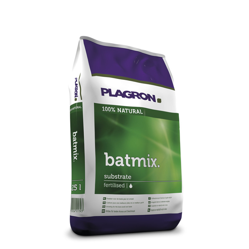 terreau Plagron Bat Mix 25 litres avec guano de chauves souris 