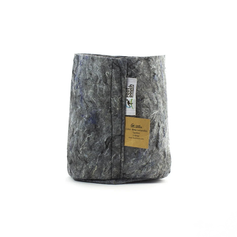 Pot textile - 3.8L 15x19cm - Gris - Root Pouch