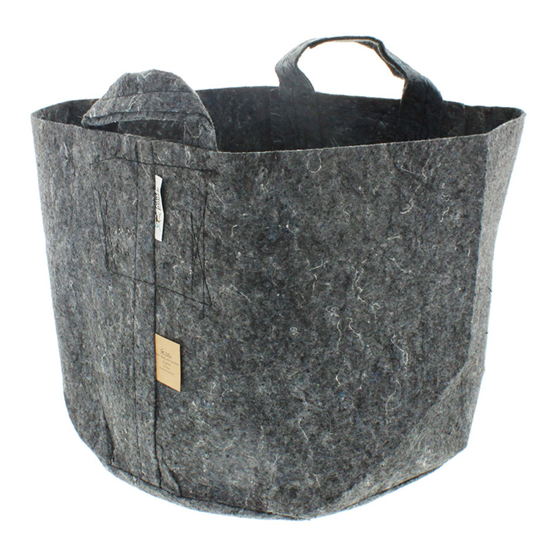 Textile pot - 56L 43x38cm - With handles - Grey - Root Pouch