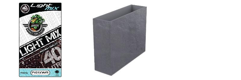 Pack Vaso + Miscela per vasi - Loft XL Volcania 63L Gris Galet + Miscela leggera 2x40L