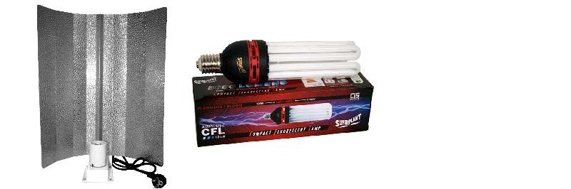 Lighting kit - Flowering - CFL 125W bulb + Hammered reflector