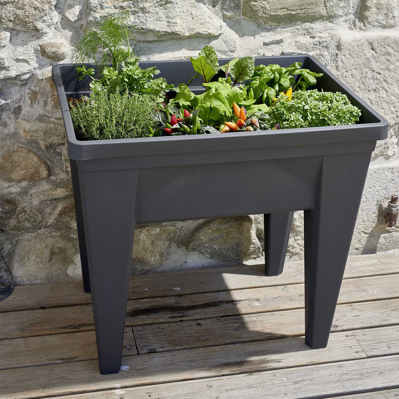 Urban Vegetable Garden Veg&table MAX Anthracite - 75.6x55.6x68cm - EDA Plastiques