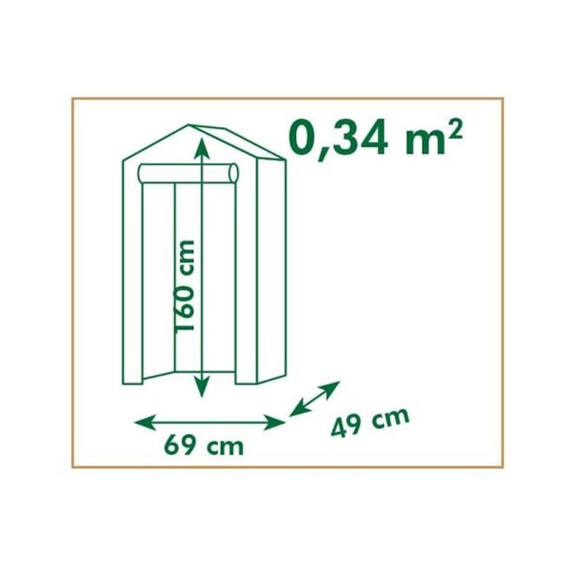 GARTENGEWÄCHSHAUS H160X69X49