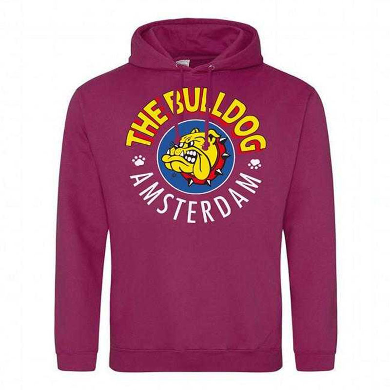 SUDADERA CON CAPUCHA BULLDOG PÚRPURA (S) SUDADERA CON CAPUCHA BULLDOG PÚRPURA (S)