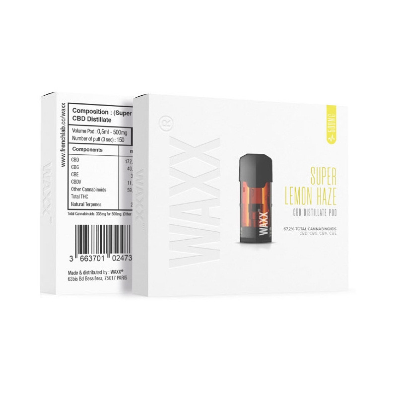 Recharge jetable Waxx Maxx CBD - Super Lemon Haze - Waxx Recharge jetable Waxx Maxx CBD - Super Lemon Haze - Waxx