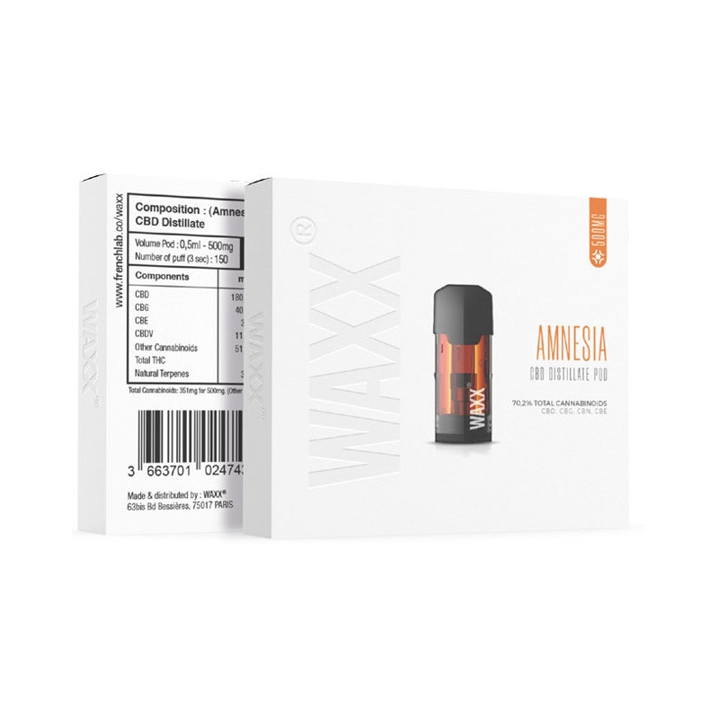 Recharge jetable Waxx Maxx CBD - Amnesia - Waxx Recharge jetable Waxx Maxx CBD - Amnesia - Waxx