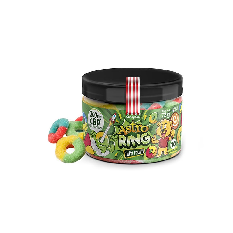 Bonbon CBD goût Astro Ring Tutti Frutti - 72g - Candy Co