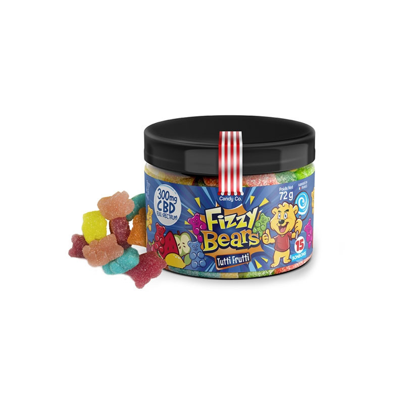 Bonbon CBD goût Fizzy Bears Tutti Frutti - 72g - Candy Co