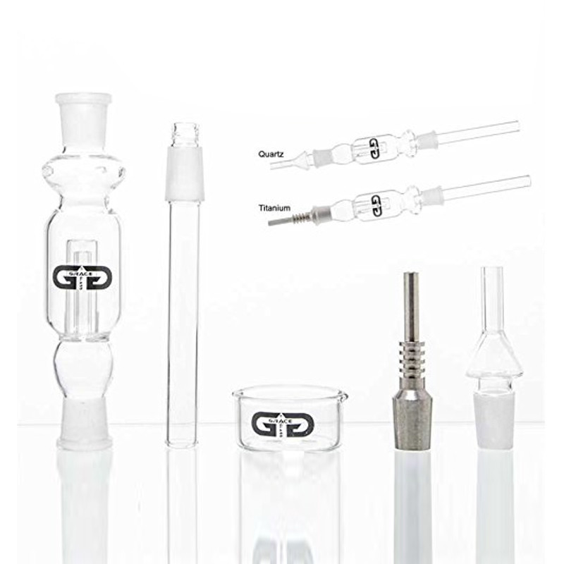 RACCOGLITORE DI NETTARE IN VETRO GRACE - H:17CM- SG:18.8MM - ?:35MM- QUARZO NAI
