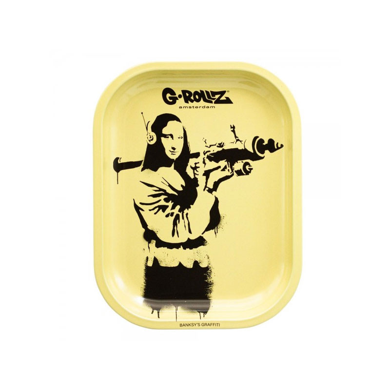G-ROLLZ | BANKSY'S 'MONA LAUNCHER' SMALL PLATEAU 14X18 CM G-ROLLZ | BANKSY'S 'MONA LAUNCHER' SMALL PLATEAU 14X18 CM