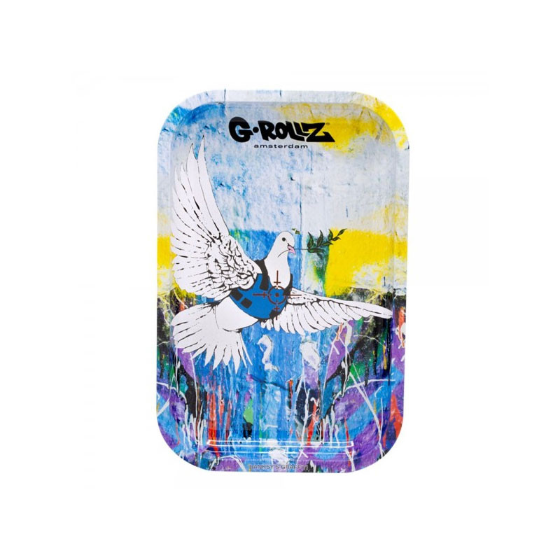 G-ROLLZ | BANKSY 'BULLETPROOF DOVE' VASSOIO MEDIO 17,5X27,5CM