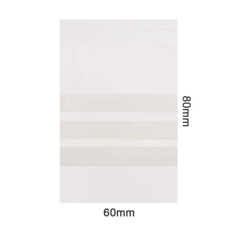 AMSTERDAM | 1000 ZIP-Beutel 60MM X 80MM 60µ (MU) CLEAR + 3 ETIKETTEN