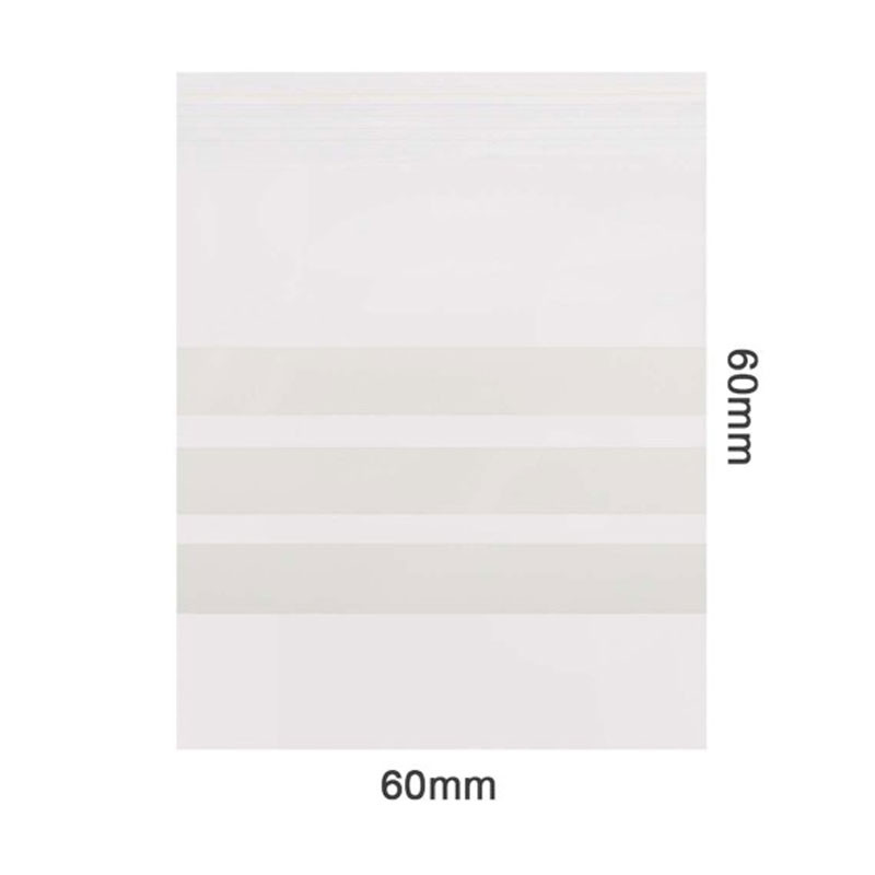 AMSTERDAM | 1000 ZIP-Beutel 60MM X 60MM 60µ (MU) CLEAR 3 ETIKETTEN