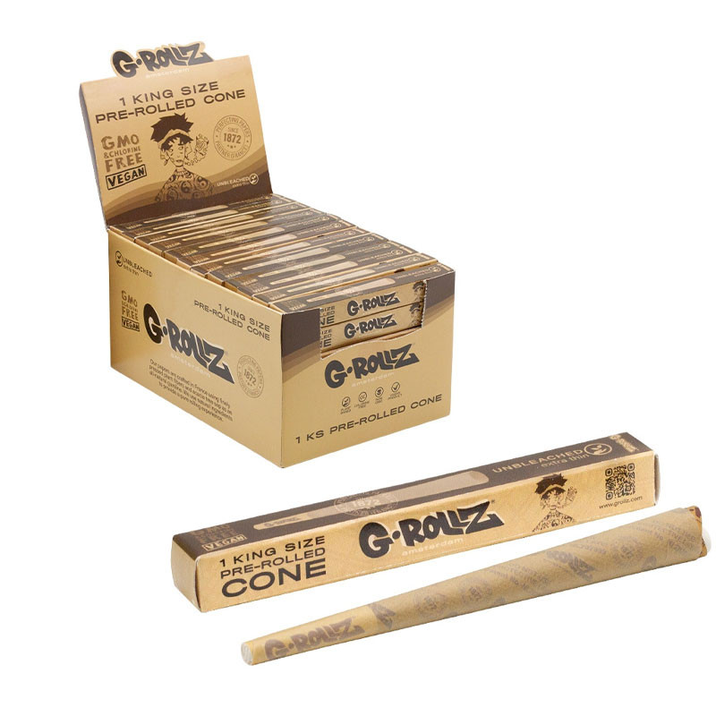 G-ROLLZ | KS UNBLEACHED EXTRA THIN PRE-ROLLED UNIT CONE