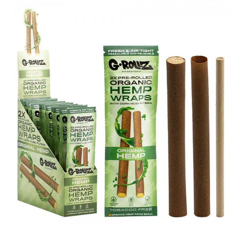 Feuilles à base de chanvre pré-roulées - Original - 2X - G-Rollz