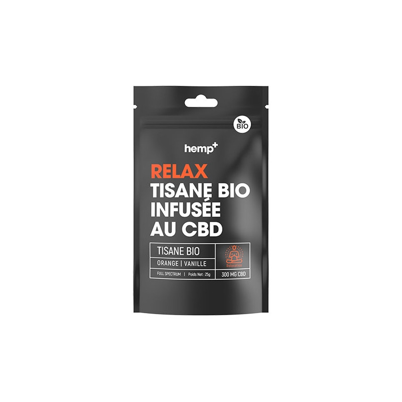 Tisane Bio CBD - Favorise l'apaisement - Relax - 300g - HEMP+